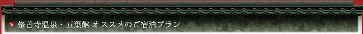 修善寺温泉の旅館・五葉館　オススメのご宿泊プラン